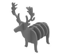 Shry Coaster - 3x cappotti di bevanda in silicone incastonati a forma di alce, divertimento del motivo animale di decorazione da tavola, design del tappeto non di slitta