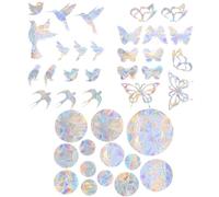 SHSHbuy Adesivi per Finestre,39 Pezzi Suncatcher Sticker,Adesivi Anti Collisione Vetri,Anticollisione Per Uccelli Prismi,Adesivi per Finestre Anticollisione Anti-uccelli