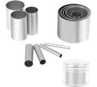 SHSHbuy Formine Rotonde Per Biscotti,12 Pezzi Coppapasta Rotondo Coppapasta Tondo,Coppapasta in Acciaio Inox per Dolci Fai Da Te,Ciambelle,Fondente e Mousse