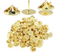 SHSHbuy Frizione per Pin Farfalla,50 Pairs Chiusure a Farfalla,Farfalla Frizione con Vuoto,Butterfly Clutch Tie Tacks per Artigianato e Gioielli Making (Oro)