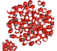 SHSHbuy Mini Coccinella in Legno,100 Pezzi Coccinella Decoration 50 Pezzi in Feltro Trifoglio Coccinelle Adesive,Coccinelle Appiccicose er Scrapbooking,Decorazione Giardino,DIY