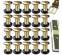 SHSMPXOY 20 Set Rivetti a Vite, M5 x 10 mm Rivetti Chicago, Viti Chicago Screws Chicago Book Viti,Viti Chicago di ricambio in Metallo per Borse, Libri, Collari, Zaini, Guinzagli per Cani (Oro)