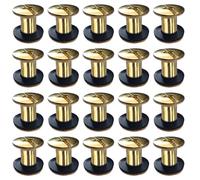 SHSMPXOY 20 Set Rivetti a Vite, M5 x 8 mm Rivetti Chicago, Viti Chicago Screws Chicago Book Viti,Viti Chicago di ricambio in Metallo per Borse, Libri, Collari, Zaini, Guinzagli per Cani (Oro)