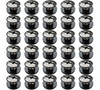 SHSMPXOY 30 Set Rivetti a Vite, M5 x 4 mm Rivetti Chicago, Viti Chicago Screws Chicago Book Viti,Viti Chicago di ricambio in Metallo per Borse, Libri, Collari, Zaini, Guinzagli per Cani (Nero Lucido)