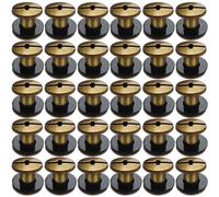 SHSMPXOY 30 Set Rivetti a Vite, M5 x 5 mm Rivetti Chicago, Viti Chicago Screws Chicago Book Viti,Viti Chicago di ricambio in Metallo per Borse, Libri, Collari, Zaini, Guinzagli per Cani (Bronzo)