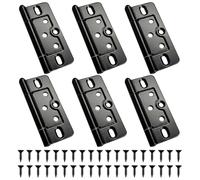 SHSMPXOY 6 cerniere nere per porte, da 7,6 cm, per interni di armadi, finestre, cassetti, scatole, armadi (nero, 76 x 35)