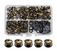 SHSMPXOY 90 Set Rivetti a Vite, M5 x 4 mm Rivetti Chicago, Viti Chicago Screws Chicago Book Viti,Viti Chicago di ricambio in Metallo per Borse, Libri, Collari, Zaini, Guinzagli per Cani (Bronzo)