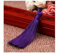 SHTGOI 10 pezzi, 8 cm, nappe fatte a mano, ciondolo con frange con cordoncino in seta di ghiaccio, passanti per segnalibri, nappe per gioielli, souvenir, abbigliamento fai da te, accessori per
