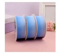 SHTGOI 10 Yards Nastro arcobaleno larghezza 4 cm nastri in organza trasparente nastro di seta nastri nastri in chiffon nastri decorativi per imballaggio matrimonio compleanno Natale azzurro