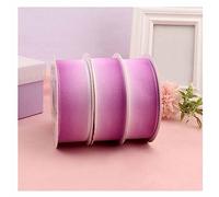 SHTGOI 10 Yards Nastro arcobaleno larghezza 4 cm nastri in organza trasparente nastro di seta nastri nastri in chiffon nastri decorativi per imballaggio matrimonio compleanno Natale viola