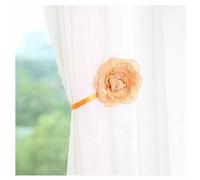 SHTGOI 2 fermatenda magnetica per tende a fiori, senza fori, con corda flessibile, per soggiorno, bagno, decorazione da 40 cm, arancione