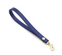 SHTGOI Cinturino da polso in pelle PU, portachiavi di ricambio, cinturino in pelle con moschettone, cinturino da tasca per borsa, pochette, pochette per chiavi, colore blu navy