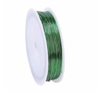 SHTGOI Filo di rame 0,4 mm, filo metallico sottile, 50 m, rotolo di filo di rame, filo per gioielli, filo di perle, filo laccato per la creazione di gioielli, arte floreale, perline verde