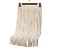SHTGOI Nappe in pelle PU, 66 x 55 cm, con frange su entrambi i lati, in ecopelle, con frange in pelle scamosciata, taglio a nappa, bordo frange, per abbigliamento fai da te