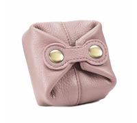 SHTGOI Portafoglio da donna piccolo in morbida pelle bovina, portamonete viennese, mini borsa a scatto, vintage, portamonete per cuffie, chiavi, monete, Colore: rosa., taglia unica