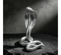 SHTWX Statua a forma di serpente di cobra, scultura a forma di animale da collezione, regalo per gli amanti dei serpenti, decorazione per casa e ufficio, accessori da scrivania, decorazione da