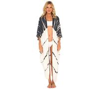 SHU-SHI - cardigan stile kimono - effetto batik - donna - taglie forti - Taglia unica - Nero
