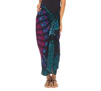 SHU-SHI, donne - Costume da bagno Sarong Beach Coprire Mandala Peacock Bikini Wrap & Clip Turchese e viola