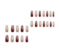 Shuade 24 Pz Glitter Full Covers Unghie Finte Eleganti Stick on Unghie Occhio di Gatto Premere Su Unghie Riutilizzabili Acrilico Artifici