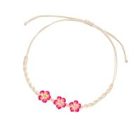 Shuade Artigianale Tessuto Frangipani Collana Polimeri Colorati Argilla Blooms Gioielli Portatile Per Festival di Musica Abbigliamento Casual Argilla Fiore Collana, Misura unica, come descritto, come