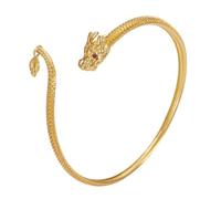 Shuade Bracciale rigido alla moda con drago cinese, stile retrò, gioiello dell'amicizia, stile vintage, Misura unica, come descritto