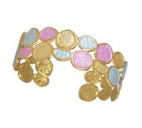 Shuade Bracciale rigido aperto e regolabile, realizzato a mano, leggero, accessorio alla moda per tutti gli abiti, cinturino regolabile per casual e formale, Misura unica, come descritto