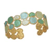 Shuade Bracciale rigido aperto e regolabile, realizzato a mano, leggero, accessorio alla moda per tutti gli abiti, cinturino regolabile per casual e formale, Misura unica, come descritto