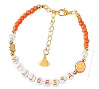 Shuade Braccialetti con perline personalizzate per estati compleanni braccialetto regolabile in lega di resina include cinturino regolabile in resina e lega unica, Misura unica, come descritto