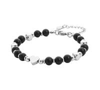 Shuade Braccialetto regolabile unisex con perline in pietra testurizzata, realizzato a mano, gioiello in pietra naturale fatto a mano, Misura unica, come descritto