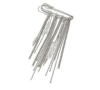 Shuade Cavigliera in pietra con rivetti e nappe con frange design leggero in metallo misto cavigliera per donne da indossare per feste con strass Rivetto catena frangia cavigliera