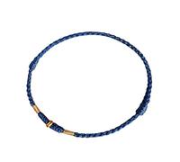 Shuade Cavigliera regolabile intrecciata a mano in corda rossa per innamorati, alla moda, unisex, con perline dorate, Metallo