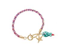 Shuade Collana da polso in ceramica con ciondolo a forma di pesce e stella colorata, gioiello da polso leggero, unisex, accessorio alla moda, simbolo della fortuna e speranza, Misura unica, come