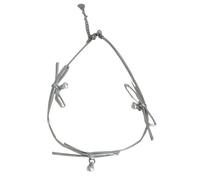 Shuade Collana girocollo vintage con fiocco per donne e ragazze, con dolce temperamento, catena alla clavicola, gioielli estetici, regali per uso quotidiano, Pelle