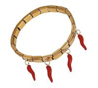 Shuade Comodo braccialetto in acciaio inox con ciondolo a forma di frutta, per un look elegante, leggero, realizzato a mano, leggero, Misura unica, come descritto