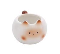 Shuade Contenitore per bevande in ceramica con motivo felino, lavabile in lavastoviglie, per vacanze e uso quotidiano