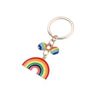 Shuade Disegni portatili vibranti di Keychain multicolore alla moda della lega di Keychain per il regalo Keychain di modo, Arcobaleno palla, Taglia unica