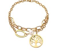 Shuade Elegante albero della vita perle perle ornato con un albero della vita ciondolo per uso quotidiano feste gioielli fatti a mano, Misura unica, come descritto