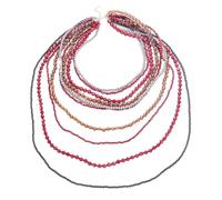 Shuade Elegante collana fatta a mano con perline fatte a mano, gioielli da donna alla moda per vacanze e feste, Plastica