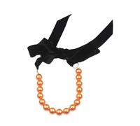 Shuade Elegante collana girocollo in velluto con perle sintetiche, lunghezza regolabile, gioiello da donna, perle d'imitazione