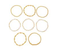 Shuade Elegante set di ciondoli a forma di croce con design hip hop e perle finte per l'uso quotidiano hipster, accessori per gioielli, Misura unica, come descritto