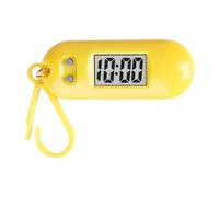 Shuade Orologio da tasca con portachiavi digitale a LED, orologio portatile in miniatura, per studenti e bambini, leggero, con ciondolo a forma di zaino, Giallo