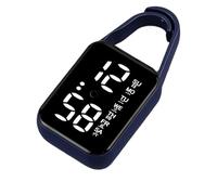 Shuade Orologio elettronico a LED da appendere, luce notturna, impermeabile, touch digitale, per donne e uomini, regalo portachiavi, orologi da tasca portachiavi da appendere, Blu, misura unica