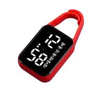 Shuade Orologio elettronico a LED da appendere, luce notturna, impermeabile, touch digitale, per donne e uomini, regalo portachiavi, orologi da tasca portachiavi da appendere, Rosso, misura unica