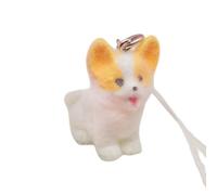 Shuade Portachiavi in resina vellutata a forma di animale, leggero, ciondolo per telefono, elegante ornamento per borsa, decorazione regalo, resina con floccaggio, B, Taglia unica