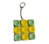 Shuade Premere attivato LED Luce Keychain Gancio Per Visibilità Notturna E Organizzazione Portatile Pressa Portatile Attivato Portachiavi Luce, Giallo e verde., Taglia unica