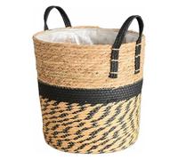 Shuade Vaso da fiori in vaso intrecciato a mano, contenitore per piante in paglia intrecciata, per balconi, decorazioni da giardino, vaso di fiori fatto a mano