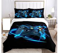 SHUAIG Copripiumino da gioco Set di biancheria da letto per gamepad Set di biancheria da letto Copriletto e copricuscino in microfibra con stampa lenzuola.(Maniglia nuova, 220x240cm)
