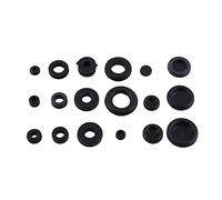 SHUAIGUO 125pcs 18 Dimensioni Kit di Assortimento di Terreni Gomma, Guarnizione del Filo Elettrico, Resistenza Calore e Olio per l'uscita dell'alimentazione, Protezione Giunzione in Metallo, con