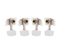 SHUAIGUO 2L2r Silver Classical Style Ukulele Tuning Pegs Machine Heads - Durevole, Facile Installazione, Parti Fai -da te per la Manutenzione della Chitarra Ukulele