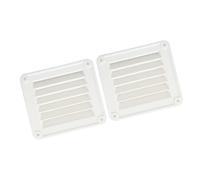 SHUAIGUO 2pcs Apertura di Ventilazione dell'impresa Ad Aria Rettangolare, Nylon, Porta di Scarico Laterale, per Yacht per Barche Marine e Famiglia, Durevole e Facile Installazione (Bianco)